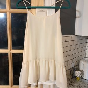 Spaghetti strapped peplum top